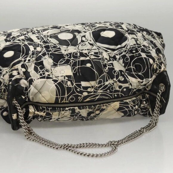 CHANEL Matelasse Chain Shoulder Bag Silk Black CC - Picture 4 of 14